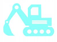 Zawieszka dekor ozdoba ażurowa KOPARKA bob niebies