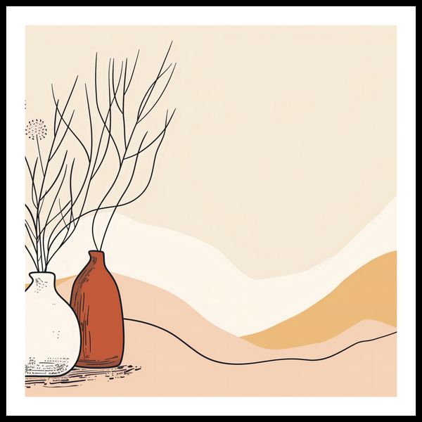 Plakat 90x90cm Stylowe Beże zdjęcie 3