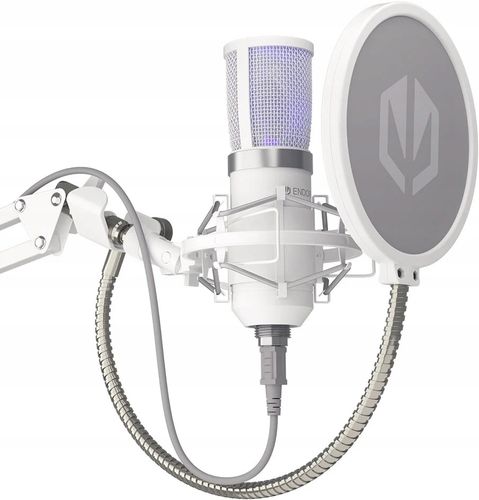 Mikrofon Endorfy Solum Streaming SM950 USB Statyw Biały na Arena.pl