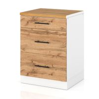 Szafka Kuchenna Stojąca Z Blatem 3 Szuflady 60cm Spremium Dąb Wotan