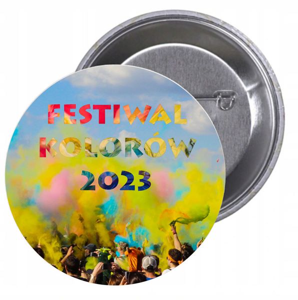 Przypinki buttony FESTIWAL KOLORÓW 2023 HIT zdjęcie 1