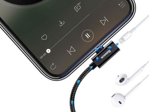 Baseus kabel kątowy Entertaining audio 2A 1M Lightning - USB czarny na Arena.pl