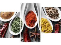 60 90CM OBRAZ 3 ELEM SMAKI ŚWIATA ŚCIENNY DRUK PŁÓTNO