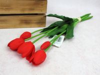 bukiet pęczek tulipan gumowy wys. 46 cm, 5 łodyg (3 kwiaty 5 x 4 cm +