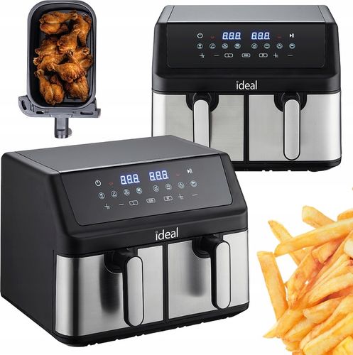 FRYTKOWNICA BEZTŁUSZCZOWA AIR FRYER IDEAL PODWÓJNA 9L na Arena.pl