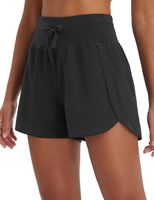 Spodenki do biegania damskie szorty sportowe wysoki stan czarne M UPF50