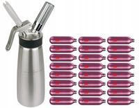 Profesjonalny syfon do bitej śmietany iSi 0,5L z 24 nabojami N2O