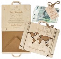 KARTKA NA ROCZNICĘ ŚLUBU na pieniądze Z GRAWEREM WALIZKA prezent