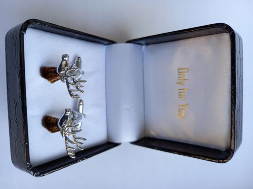 Srebrne spinki do mankietów Exciting Poroże Jeleń na Arena.pl