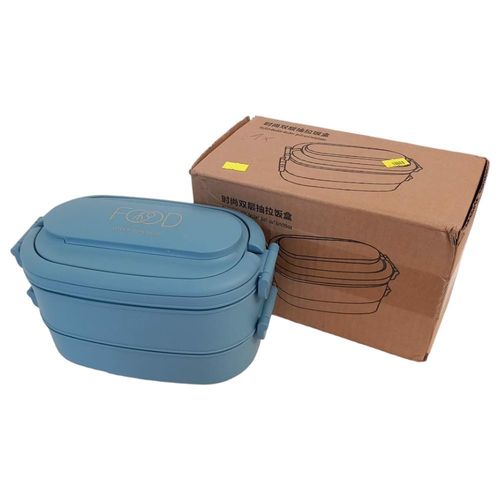 Lunch box 2-warstwowy pojemnik na lunch niebieski na Arena.pl