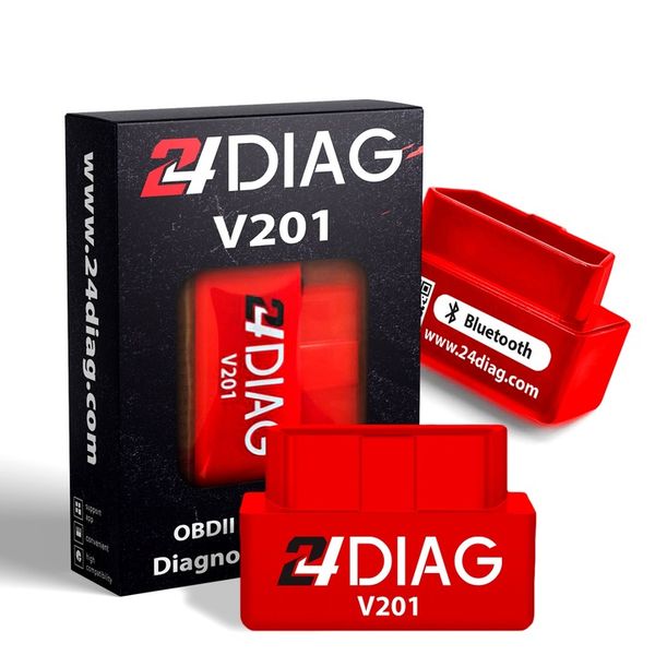 24DIAG V201 ELM327 BLUETOOTH OBD2 INTERFEJS DIAGNOSTYCZNY ANDROID OBDII BT zdjęcie 2