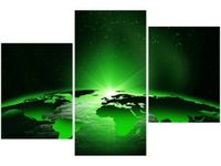 60 90CM OBRAZ 3 ELEM LIMONKOWY ŚWIAT ŚCIENNY DRUK PŁÓTNO