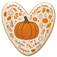 CIASTKO LUKROWANE PAMPKIN ORYGINAL ROZ.L SERCE JESIEŃ RĘCZNIE ROBIONE