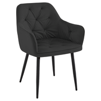 Krzesło do salonu jadalni velvet Julia III czarne metalowe nogi