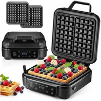 GOFROWNICA 2 DUŻE GOFRY 5 PROGRAMÓW 8 STOPNI WYPIECZENIA GENIUS 2200W