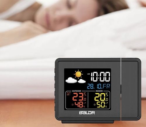 Stacja Pogody Pogodowa Zegar Czujnik Zewnętrzny Higrometr Budzik na Arena.pl