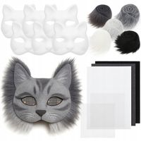 ZESTAW MASEK DO MALOWANIA OZDABIANIA FUTRO FILC THERIAN DIY 6SZT SZARY