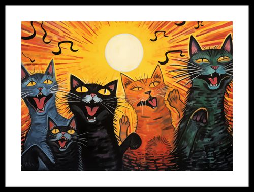 Plakat 42x29,7cm Kocie Koncertowanie na Arena.pl