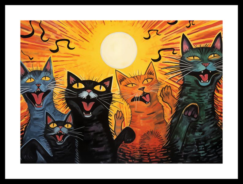 Plakat 42x29,7cm Kocie Koncertowanie zdjęcie 3