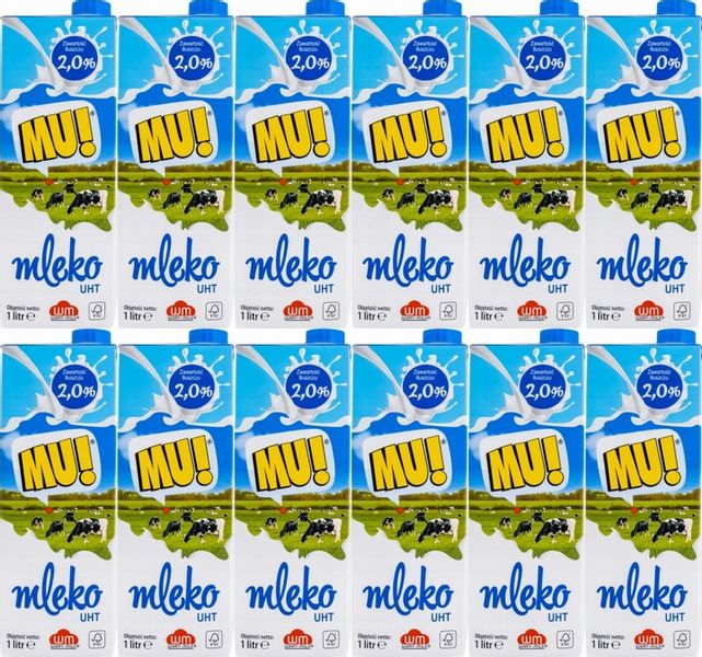 Mleko UHT Wart-Milk MU! 2% 1l x12 zdjęcie 1