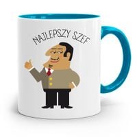 Kubek Błękitny Dla Szefa Najlepszy Szef Prezent Z Nadrukiem Ze Zdjęciem