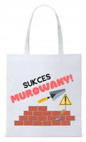 Dla Budowlańca Prezent Torba Eco Biała Shopper Z Nadrukiem Ze Zdjęciem