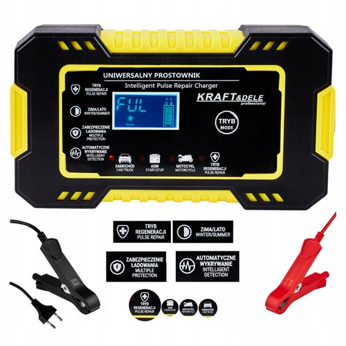 PROSTOWNIK AKUMULATOROWY AUTOMATYCZNY FUNKCJA NAPRAWY 12/24V ŁADOWARKA 10A na Arena.pl