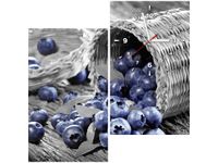 60X60CM ZEGAR JAGODY ROZSYPCE OBRAZ DREWNO ŚCIAN KWADRAT