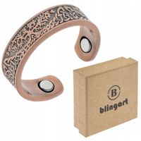 Obrączka damska MIEDZIANA magnetyczna zdrowotna damska DRZEWO