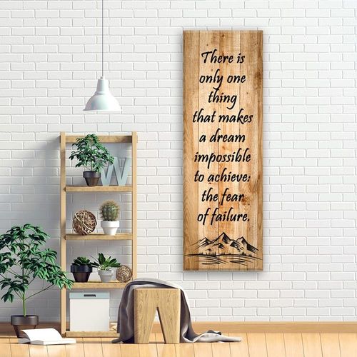 Deco Panel, Angielska sentencja z górami 50x150 na Arena.pl