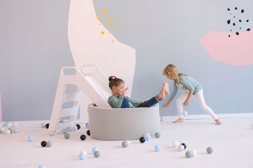 Suchy Basen z Kulkami 90x30 dla Dzieci Szary Smart 200 piłek MISIOO na Arena.pl