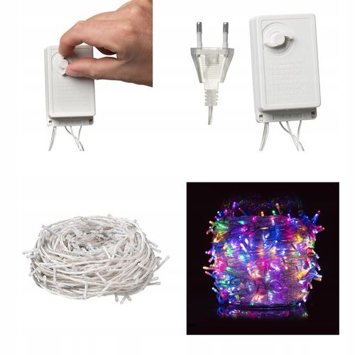 LAMPKI CHOINKOWE ZEWNĘTRZNE / WEWNĘTRZNE 375LED 50m multikolor na Arena.pl