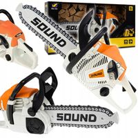 PIŁA MOTOROWA ZABAWKOWA DUŻA SPALINOWA dla dzieci + RUCHOMY GUMOWY ŁAŃCUCH