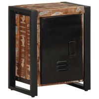 Szafka nocna, kolorowa, 40x30x51 cm, lite drewno odzyskane