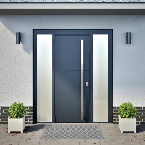 Donice ogrodowe, 2 szt., białe, 30x30x30 cm, stalowe na Arena.pl