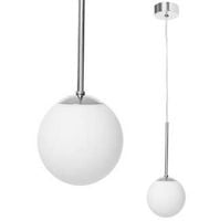 LAMPA wisząca LAMIA 11035103 Kaspa modernistyczna OPRAWA szklana ZWIS kula ball chrom biała