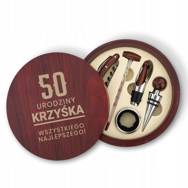 ZESTAW do WINA + GRAWER PREZENT na URODZINY 18-99 zdjęcie 1
