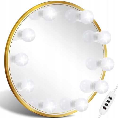 ŚWIATEŁKA LAMPKI LED NA LUSTRO TOALETKI MAKIJAŻ 10 POZIOMÓW JASNOŚCI 2 na Arena.pl