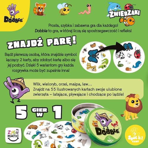 Gra Dobble Zwierzaki (Eco) na Arena.pl