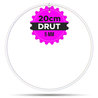 Obręcz metalowa BIAŁA 20 cm, grubość drutu 5 mm do łapacza snów