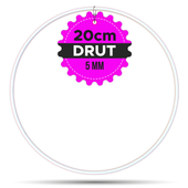 Obręcz metalowa BIAŁA 20 cm, grubość drutu 5 mm do łapacza snów