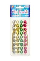 mini bombki rozm. 15mm, op. 36s szt. + 36 sznureczków o dł. 19cm BOM-5419