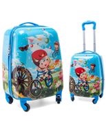 Walizka dziecięca KEMER RGL ROWERZYSTA Niebieska