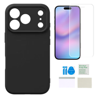 Etui matowe do APPLE IPHONE 17 PRO czarny case + folia ochronna na ekran