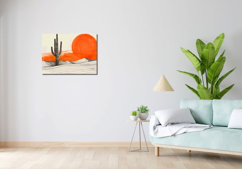 Obraz 70x50cm Kaktus Saguaro zdjęcie 2