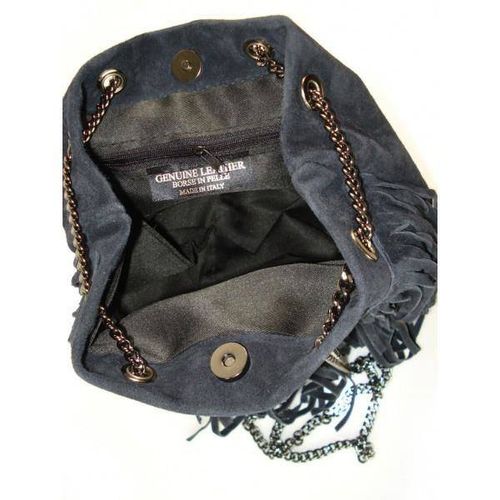 ZAMSZOWA LISTONOSZKA WOREK FRĘDZLE WŁOSKA SKÓRZANA GRANATOWA TOREBKA WL45BS na Arena.pl