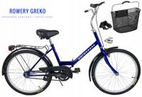 Rower Miejski Męski Damski Jubilat Uniwersal Składak 24' z koszykiem