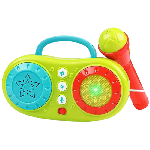 Mikrofon Na Statywie Z Radiem 5 Piosenek Nagrywanie I Odtwarzanie Światełka na Arena.pl