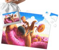 PUZZLE Scooby Doo WZORY Z BAJEK I GIER PREZENT DLA DZIECI 252el + WORECZEK