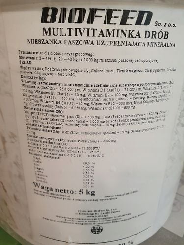 Witaminy dla kur 5kg MUlTIvitaminka BIOFEED na Arena.pl
